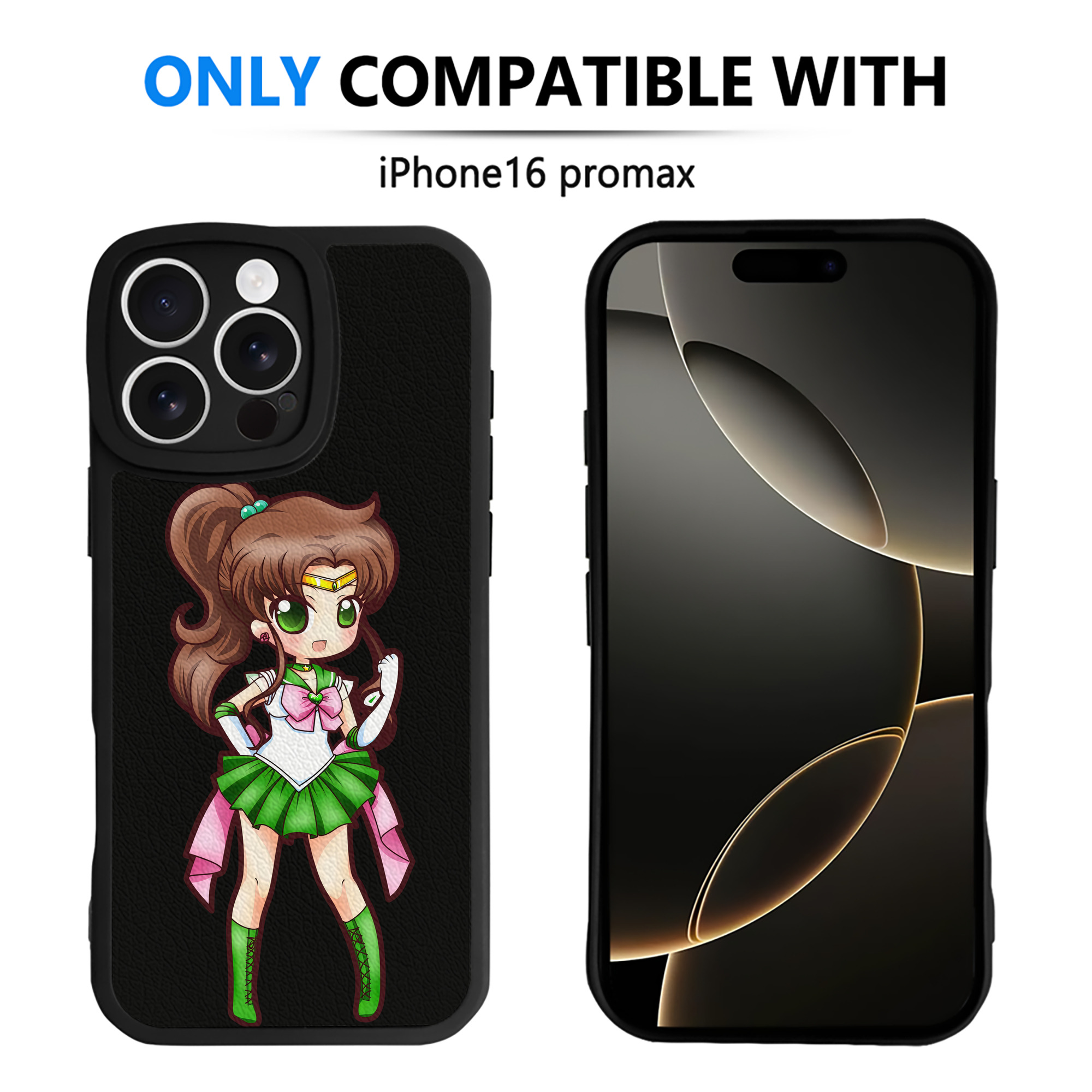 （画像用） 美少女戦士セーラームーン 木野 まこと きの まこと Sailor Moon Kino Makoto （セーラージュピター；Sailor Jupiter） 【iPhone 16シリーズ対応】シリコンスマホケース（レザー調） 材質：シリコン